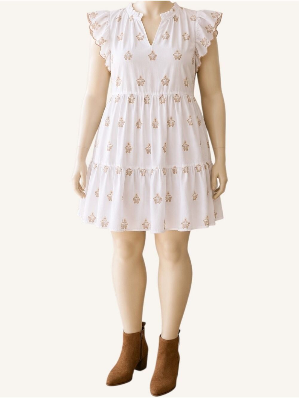 Torrid Belle Isle Embroidered Cotton Tiered Dress 2X NWT Coastal Boho
